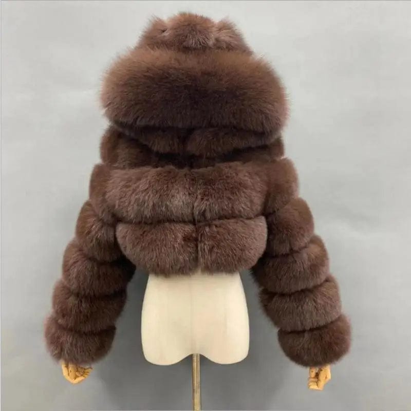 LOVEMI  Fur coat Coffee / M Lovemi -  New Winter Faux Fur Coat for Women