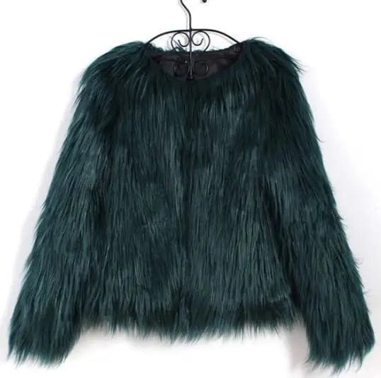 LOVEMI Fur coat Dark green / S Lovemi -  new autumn and winter foreign trade ladies fur coat