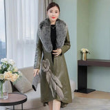 LOVEMI Fur coat Green / 4XL Lovemi -  Mink fox fur grass down jacket