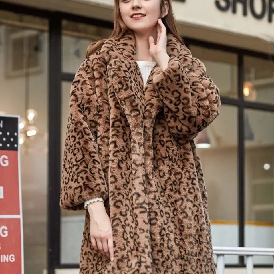LOVEMI  Fur coat Khaki / S Lovemi -  Ladies Loose Mink Fleece Thick Coat Coat