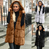 LOVEMI  Fur coat Lovemi -  Hooded vest plush jacket