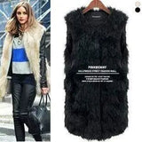 LOVEMI Fur coat Lovemi -  Wild sleeveless solid color mixed color faux fur vest