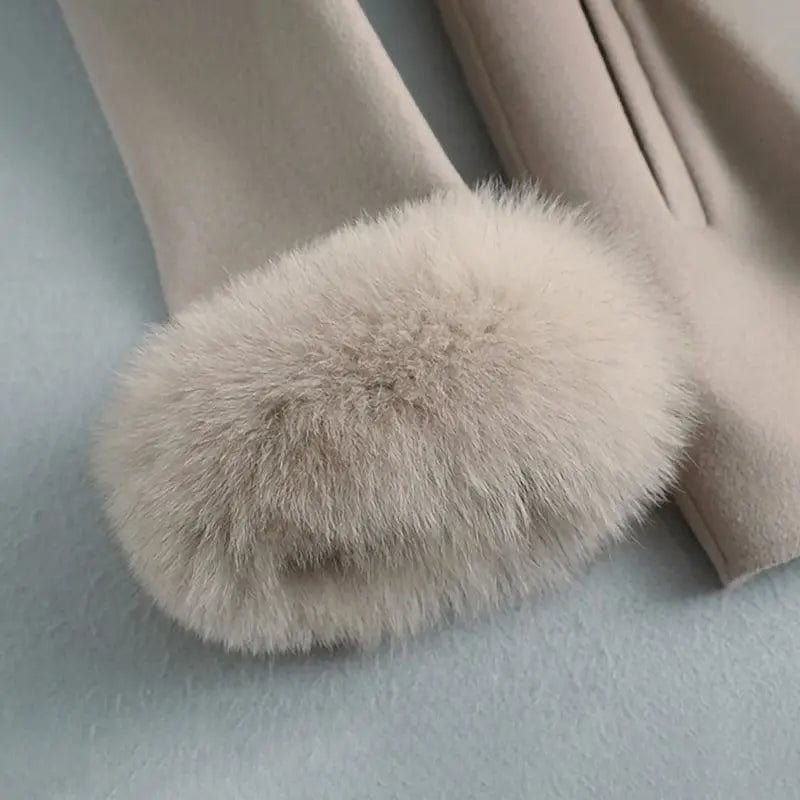 LOVEMI  Fur coat Lovemi -  Women's Fox Fur Collar High Rui Double-sided Cashmere Coat