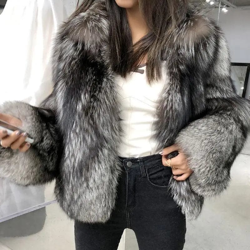 LOVEMI  Fur coat Lovemi -  Women's Fur Coat Short Fashion Imitation Fox Autumn And