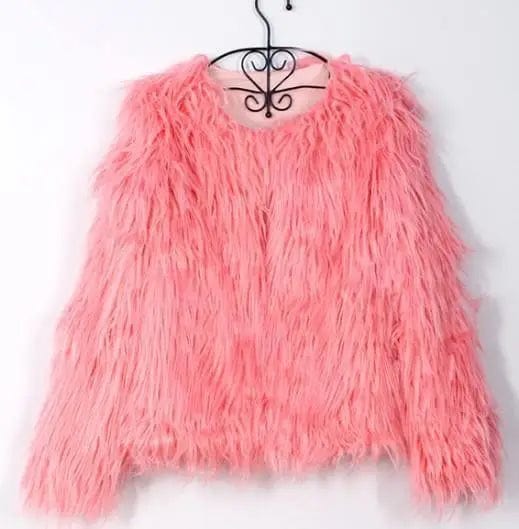 LOVEMI Fur coat Pink1 / XL Lovemi -  new autumn and winter foreign trade ladies fur coat