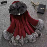 LOVEMI Fur coat Red / 2XL Lovemi -  Hooded faux mink coat