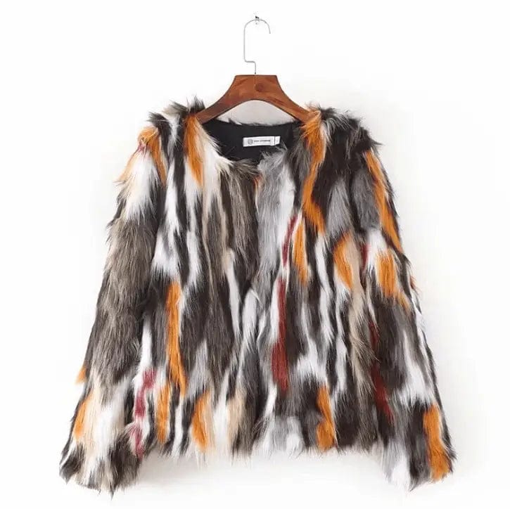 LOVEMI  Fur coat Redfur907 / M Lovemi -  Women's Faux Fox Coat Short Fur