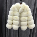 LOVEMI  Fur coat White / M Lovemi -  Faux fox fur coat