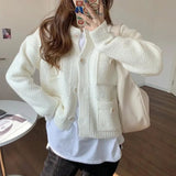 LOVEMI Fur coat White / One size Lovemi -  New Loose And Thin Pure Color Sweet And Age-reducing Forest