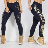 LOVEMI - Lovemi - Gold lettered offset sports pants