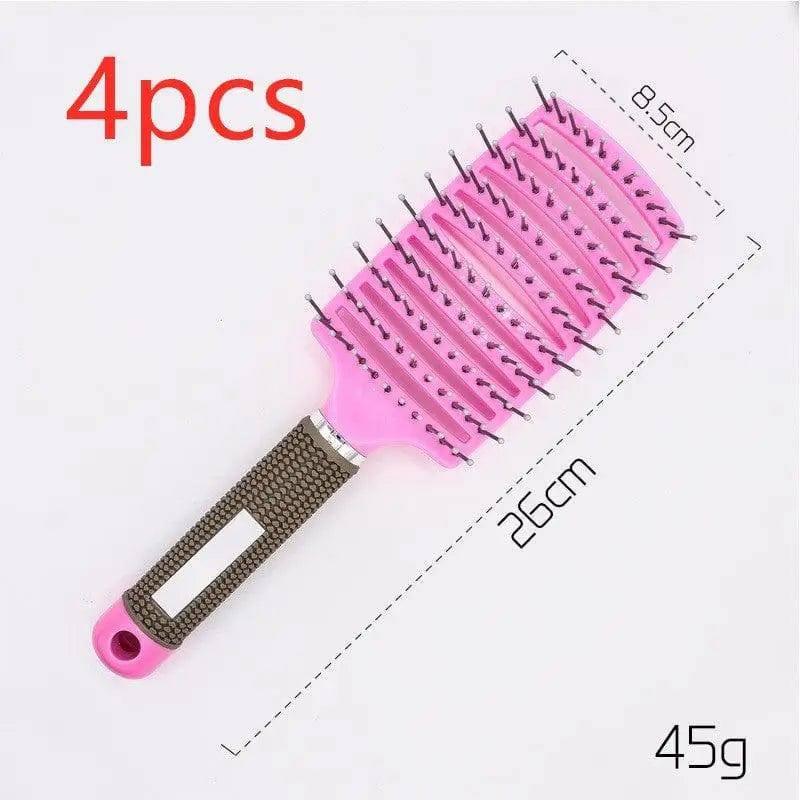 Hairbrush Anti Klit Brushy Haarborstel Women Detangler Hair-Pink-37