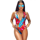 Halter Neck Two-piece Women's Swimsuit Bikini-Color-2