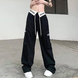 Handsome Color Bump Hem Pants Design Overalls-4