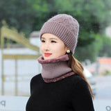LOVEMI  Hats BeanPaste / hat Lovemi -  Women's Fleece Warm Wool Hat Scarf Suit