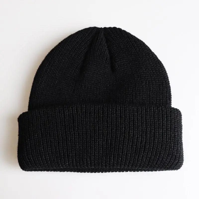 LOVEMI  Hats Black / adjustable Lovemi -  Knitted Woolen Cap Men And Women Melon Leather Cap