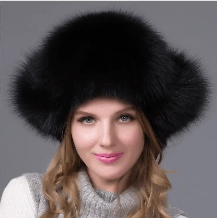 LOVEMI  Hats Black Lovemi -  Fur hat fox fur Leifeng women's hat