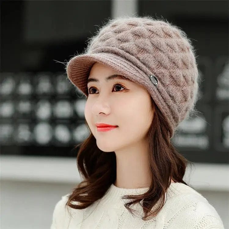 LOVEMI  Hats Camel / Hat Lovemi -  Plush thick warm ear protection scarf hat