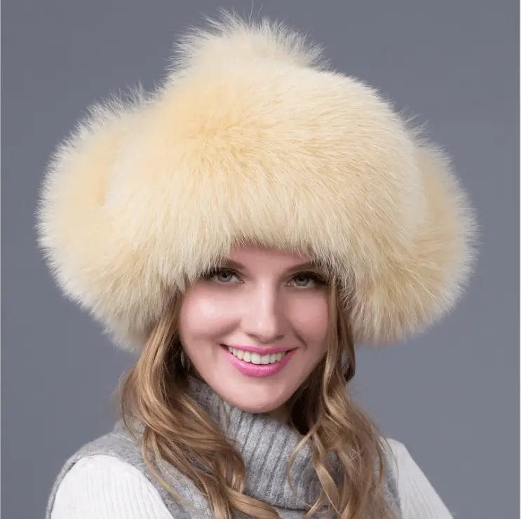 LOVEMI  Hats ChickYellow Lovemi -  Fur hat fox fur Leifeng women's hat