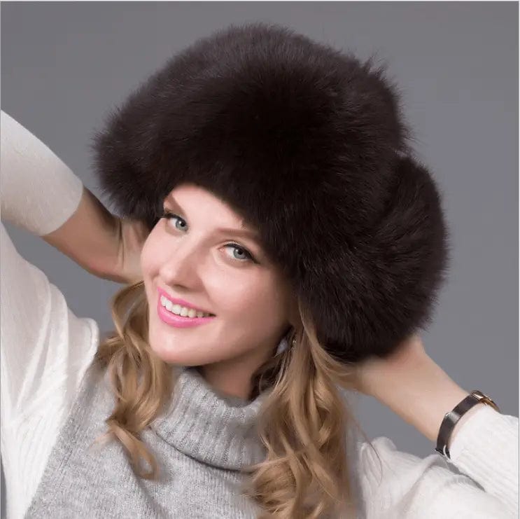 LOVEMI  Hats Coffee Lovemi -  Fur hat fox fur Leifeng women's hat