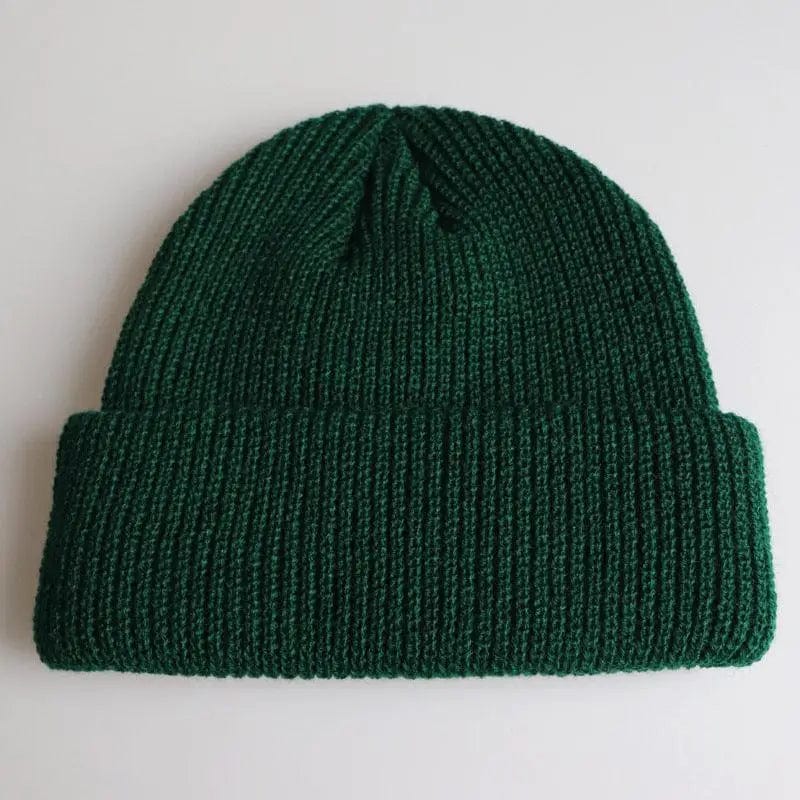 LOVEMI  Hats Green / adjustable Lovemi -  Knitted Woolen Cap Men And Women Melon Leather Cap