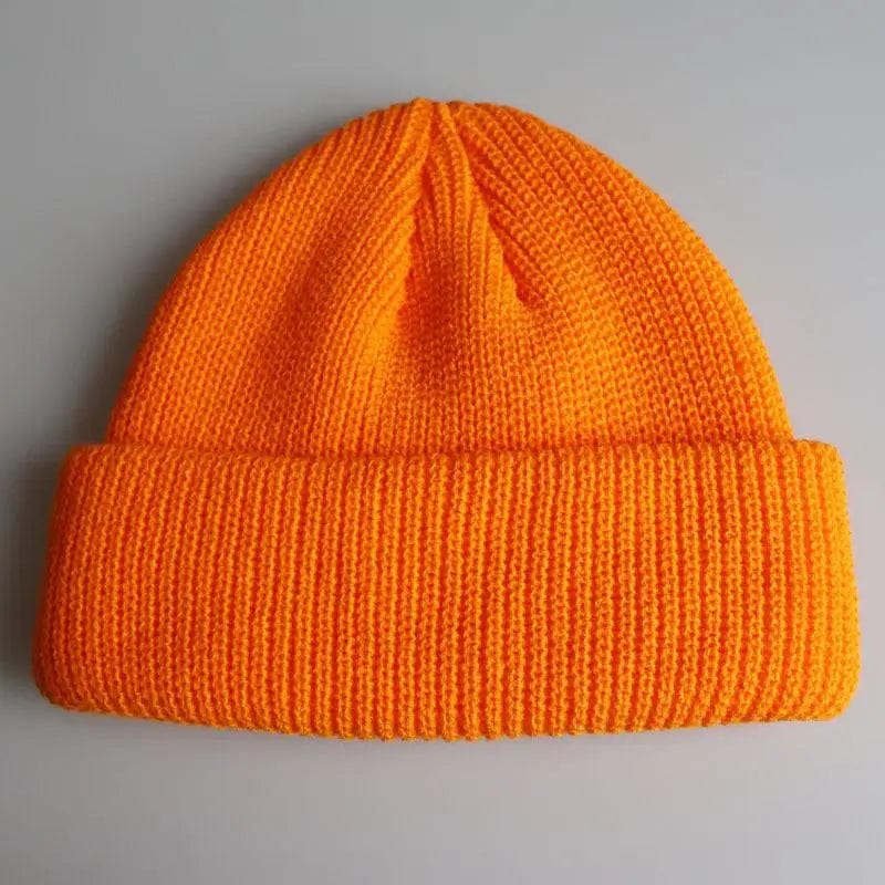 LOVEMI  Hats Orange / adjustable Lovemi -  Knitted Woolen Cap Men And Women Melon Leather Cap