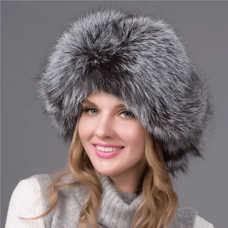 LOVEMI  Hats SilverFox Lovemi -  Fur hat fox fur Leifeng women's hat
