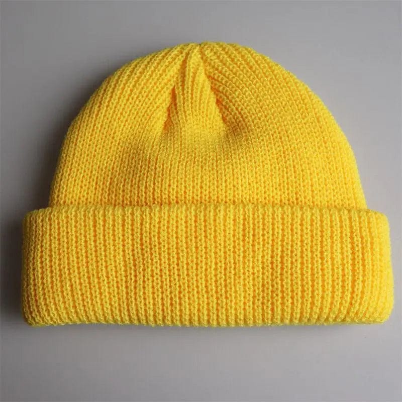 LOVEMI  Hats Yellow / adjustable Lovemi -  Knitted Woolen Cap Men And Women Melon Leather Cap