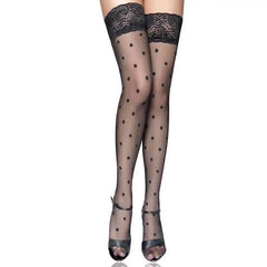 High-end Sexy Lace Stockings-Black-1