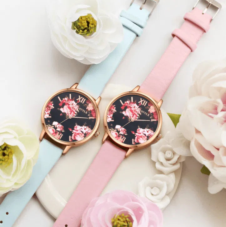 High Quality Fashion Leather Strap Rose Gold Women Watch Casual Love Heart Quartz Wrist Watch Women Dress Ladies Luxury Watches-1