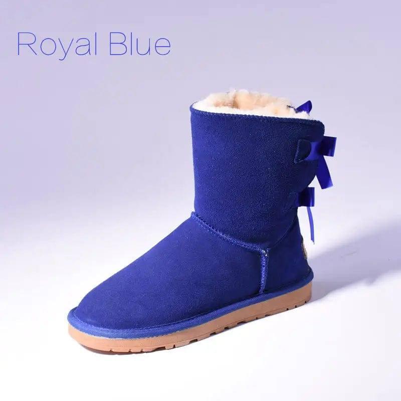 High Quality SALE Women Australia Snow Boots Warm Fur-Royal Blue-12