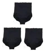High-Waisted Women's Briefs Seamless Waist Pants-Black-5