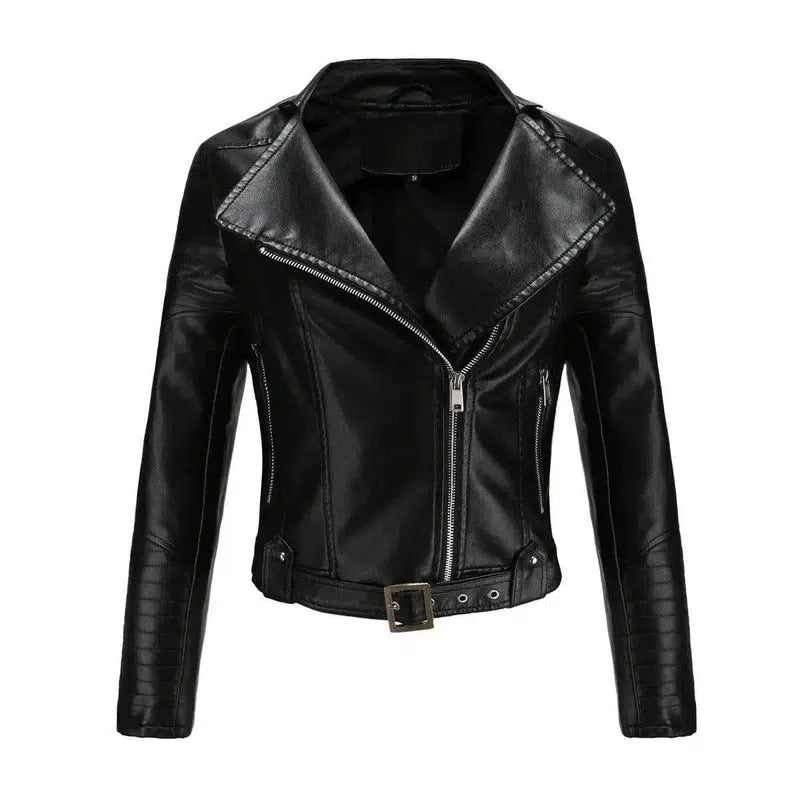 Hooded Fur Lining Coat Motorcycle-11