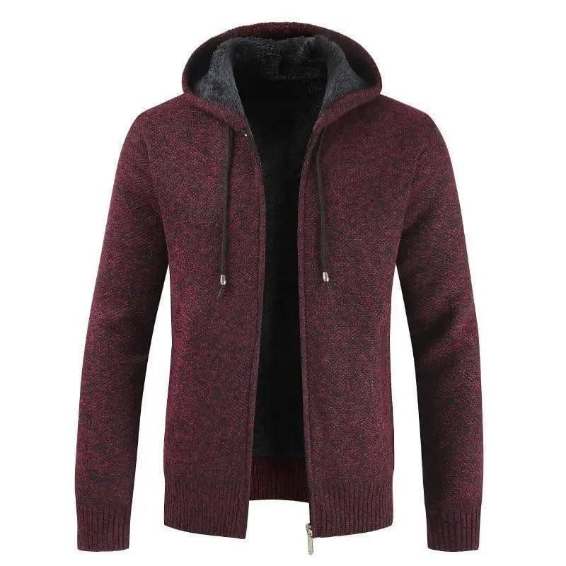 LOVEMI - Lovemi - Hooded Solid Color Plus Size Fashionable Sweater Coat