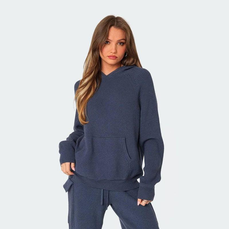 Hooded Sports And Leisure Sweaters Suit-3