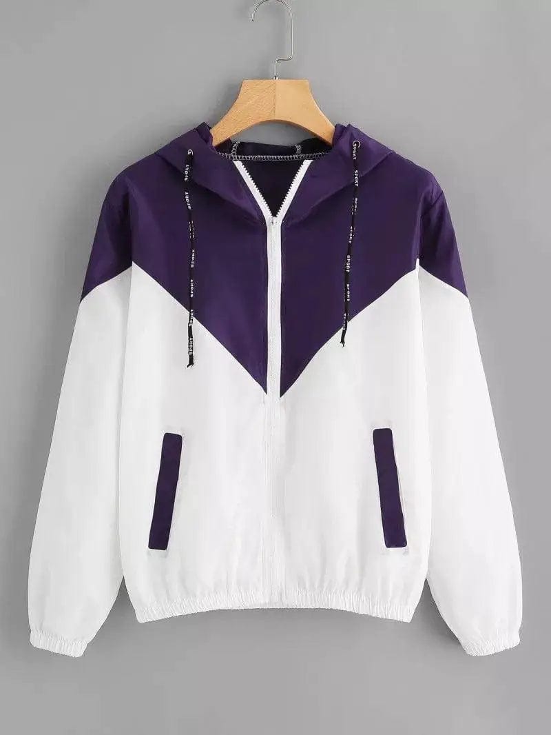 LOVEMI Hoodies 2XL / Purple Lovemi -  Light Weighted Hooded Long Sleeve Jacket With Drawstring