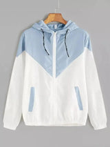 LOVEMI Hoodies 4XL / Light blue Lovemi -  Light Weighted Hooded Long Sleeve Jacket With Drawstring