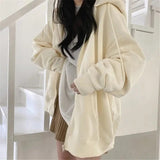 LOVEMI Hoodies Apricot / One size Lovemi -  Women's Loose Mid-Length Plus Fleece Hooded Jacket