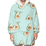 LOVEMI Hoodies Avocado / Adult models Lovemi -  New Printed Parent-child Homewear, Hooded Sweater For