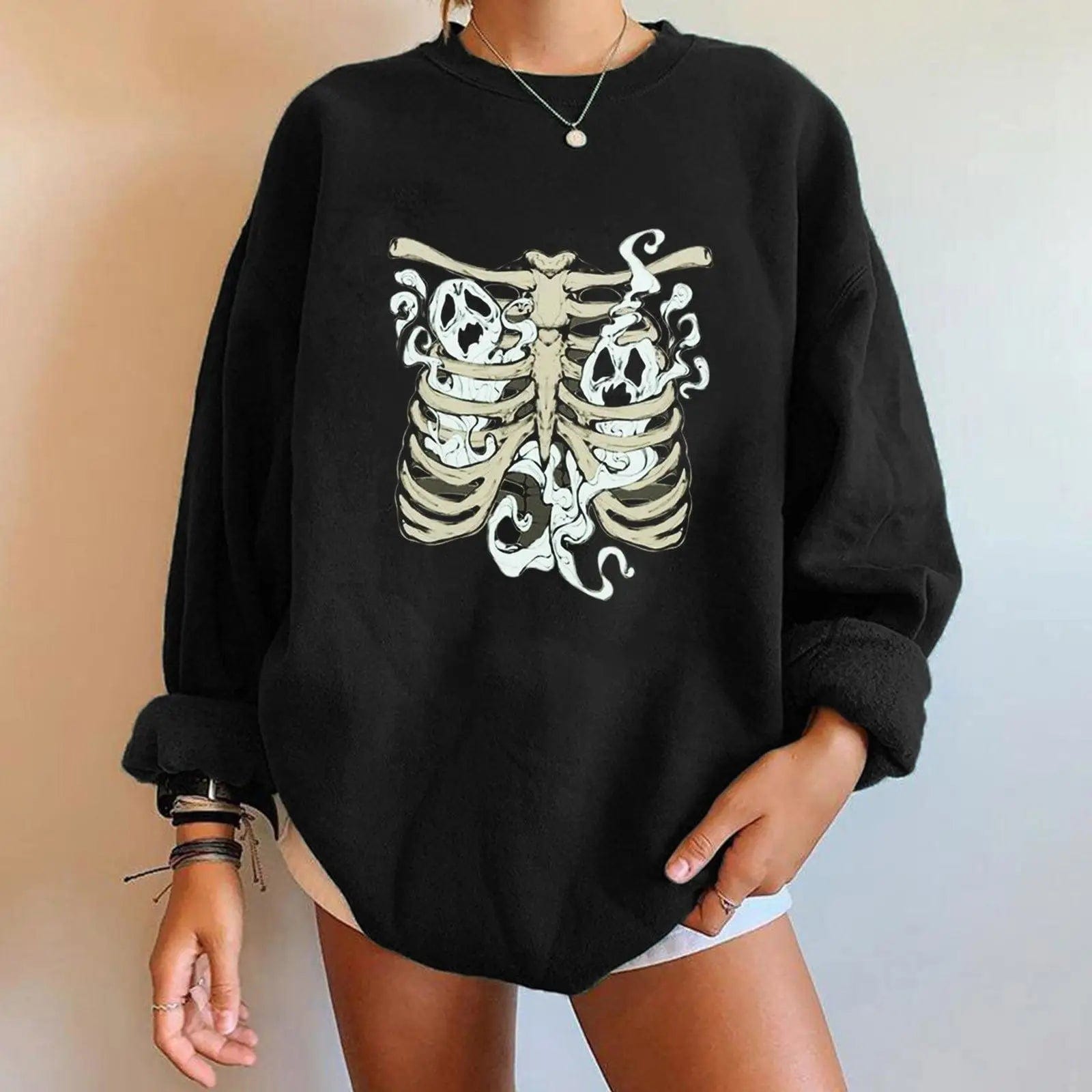 LOVEMI Hoodies Black / H / S Lovemi -  Halloween Long-sleeved Spot Ouma Plus Cashmere Sweater