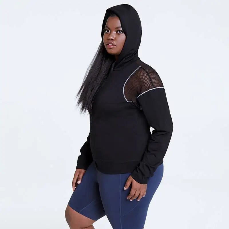 LOVEMI Hoodies Black / L Lovemi -  Hoodie Women's Plus Size Sweater Loose Stretch Quick-drying