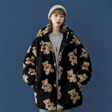 LOVEMI  Hoodies Black / L Lovemi -  Lamb fur bear cotton coat
