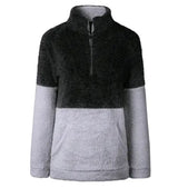 LOVEMI Hoodies Black / XL Lovemi -  Zip Pocket High Collar Blouse Sweater Wool Sweater