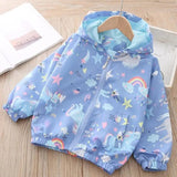 LOVEMI Hoodies Blue / 90cm Lovemi -  Full Print Pony Zipper Shirt Baby Hooded Stormwear