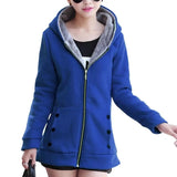 LOVEMI Hoodies Blue / M Lovemi -  Thick Warm Cardigan Sweater Hooded Jacket