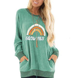 LOVEMI Hoodies Green / S Lovemi -  Pocket Sweater European And American Long Sleeves