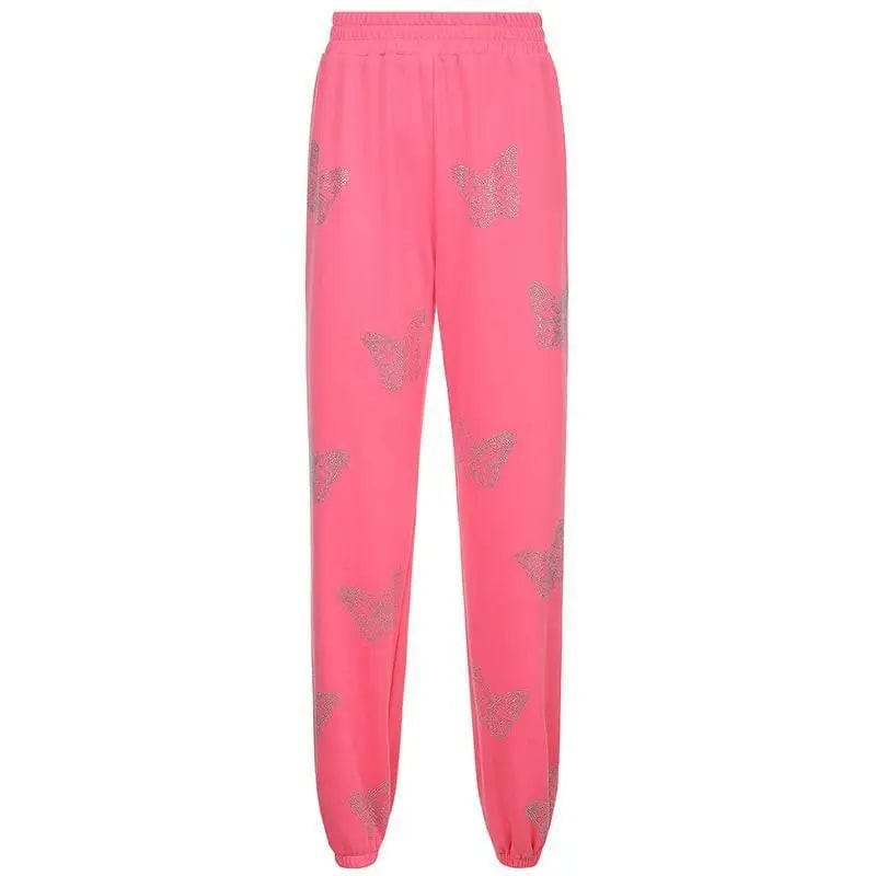 LOVEMI Hoodies Pants pink / S Lovemi -  Loose Zipper Hooded Jacket Casual Panty Two-Piece Set