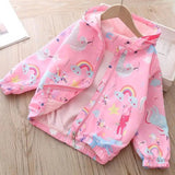 LOVEMI Hoodies Pink / 90cm Lovemi -  Full Print Pony Zipper Shirt Baby Hooded Stormwear