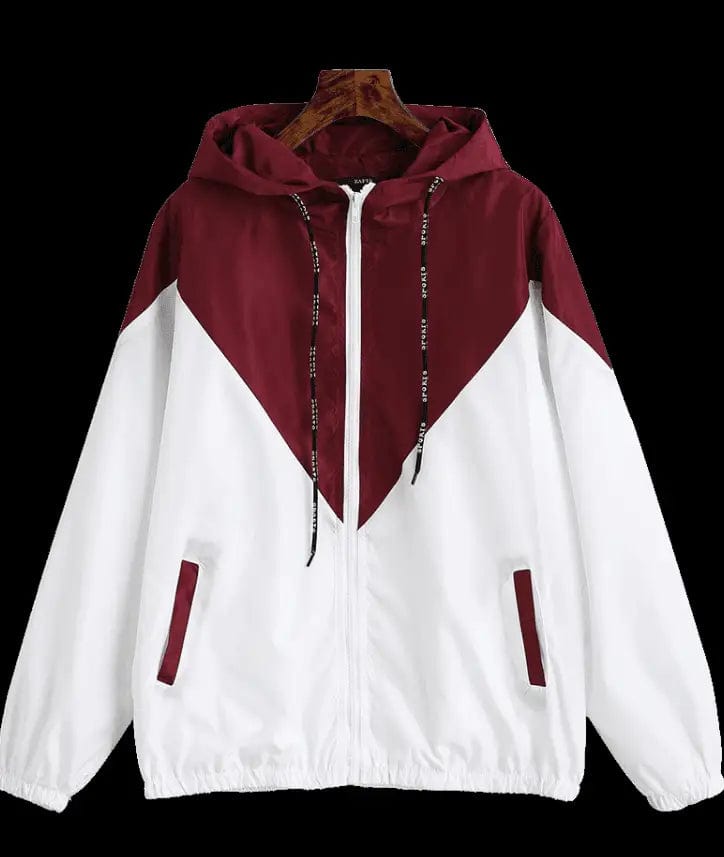LOVEMI Hoodies S / Wine red Lovemi -  Light Weighted Hooded Long Sleeve Jacket With Drawstring