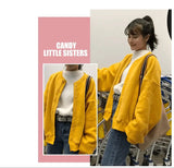 LOVEMI Hoodies Yellow Lovemi -  Harajuku bf wind sweater female new student Korean version