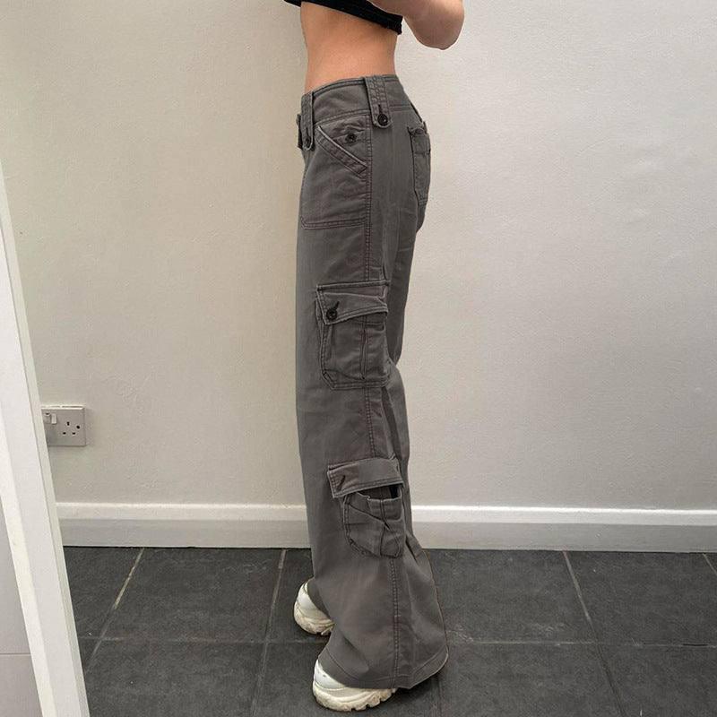 Hot Girl Fried Street Straight Casual Pants American Style Black / L-2